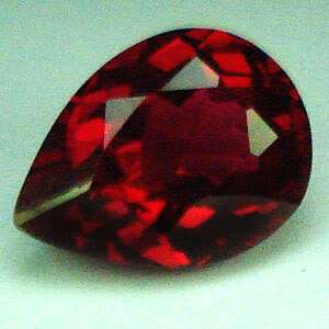 55ct EXCELLENT ​AWESOME LUSTER BLOOD RED RUBY PEAR GEMSTONE 