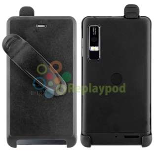   Holster+Privacy Film+AC+Retract Charger For Motorola Droid 3 XT862