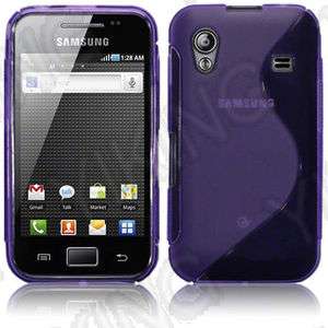 new TPU Wave Soft Gel Case Samsung Galaxy Ace S5830 Purple free 