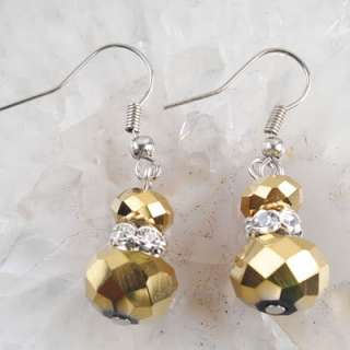 Beautiful Crystal Faceted beads Earrings Pair A3558  