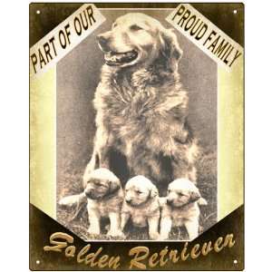    Golden retriever Dog sign cute puppy family art: Everything Else