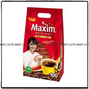 MAXIM KOREAN INSTANT COFFEE MIX STICK POUCH 12g 100PC ORIGINAL FLAVOR 