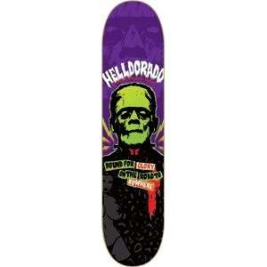 Helldorado Rock & Roll Purple Skateboard Deck   8.75 x 32.5  