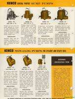 KENCO Pumps Catalog Submersible Heavy Duty Sump SP 1962  