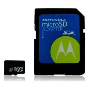 : New Motorola OEM 256MB Memory Micro SD Card + Adapter for Motorola 