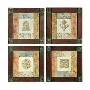  ARCHITECTURAL MOTIF   S/4 Oil Reproductions Art 50543 By 
