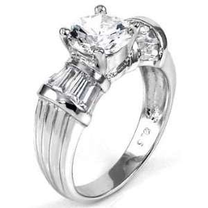  Ring, Designed with High Quality Oval Cut Colorless Cubic Zirconia 