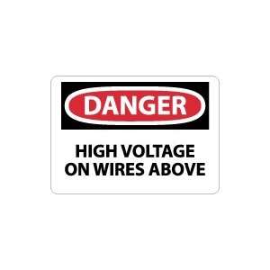   DANGER High Voltage On Wires Above Safety Sign: Home Improvement