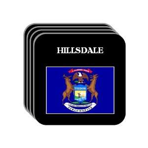  US State Flag   HILLSDALE, Michigan (MI) Set of 4 Mini 