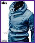 Brand New Blue Mens Slim Fit Sexy Top Designed Hoodies Jackets Coats 4 