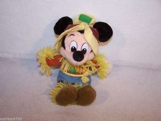 Disney 9 Mickey Mouse scarecrow plush doll toy  