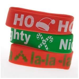  Holiday Sayings Jumbo Rubber Bracelet Toys & Games