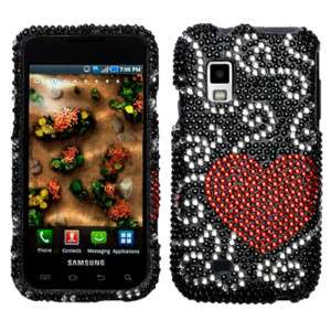 BLING Hard Cover Case 4 Samsung MESMERIZE i500 Heart RC  