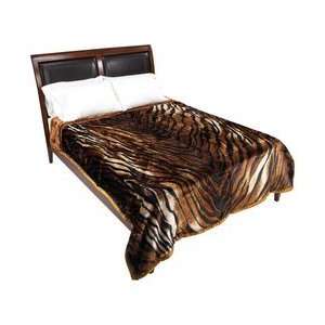  Wyndham House Tiger Print Heavy Luxury Blanket 100 Percent 