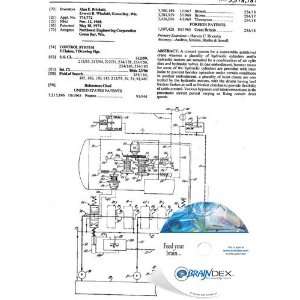  NEW Patent CD for CONTROL SYSTEM 