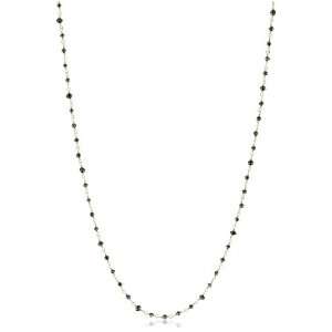  Mizuki 14k Wrapped Chain Necklace Black Diamond, 18 