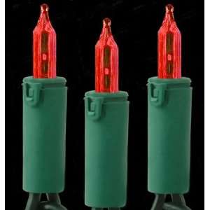   : Set of 35 Red Mini Christmas Lights   Green Wire: Home Improvement