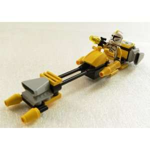 LEGO Star WARS Custom Speeder bike w/Figure (Yellow) 2 Minifig 