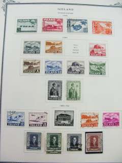 Iceland Stamps Early Collection On Scott Pages  