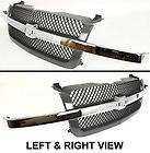 New Grille Assembly Chrome center bar smooth black insert Chevy 