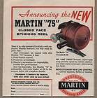 1959 Vintage Ad Martin 75 Spinning Reels Fishing Mohawk,New York