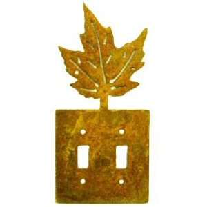    Maple Leaf Double Toggle Metal Switch Plate Cover