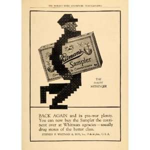  1919 Ad Happy Messenger Whitmans Sampler Chocolate Box 