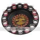 casino spin shot glass roulette drinking party game set