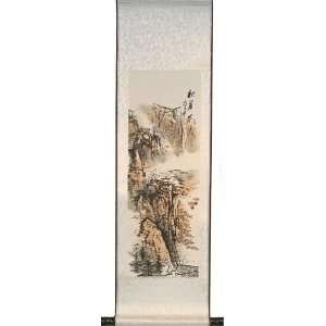  Mountains in Autumn ~ 34 Inch Chinese Scroll Painting 