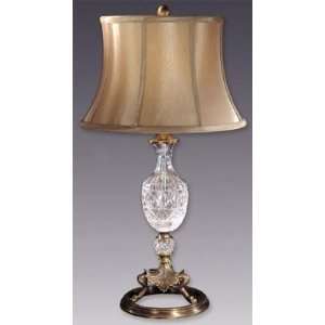 Crystal Accent Lamp With Antique Brass Finish