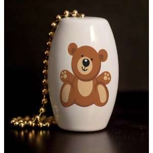  Loving Teddy Bear Porcelain Fan / Light Pull