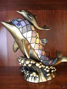 Stained Glass Animal Dolphin Lamp New TC53  