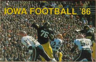 1986 Iowa Hawkeyes Football Pocket Schedule 1987 WHO  