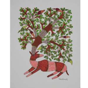 Indian Art Tribal Paintings from Gond Tribe of India
