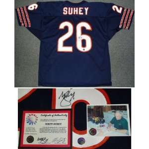  Matt Suhey Signed Bears t/b Navy Jersey: Sports & Outdoors