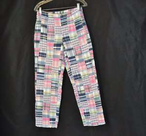 346 Brooks Brothers Patchwork Pink Plaid Madras Pants S  