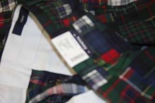   with Tag   $895.00 HICKEY USA Madras Patchwork Trousers Mens Size 36