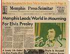   AT GRACELAND MEMPHIS PRESS SCIMITAR ORIGINAL ELVIS PRESLEY NEWSPAPER