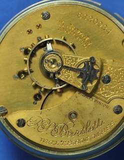 Circa 1897 Waltham P S Bartlett Open Face Antique Pocket Watch 17j 18s 