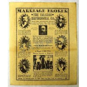 Marriage Broker 1889