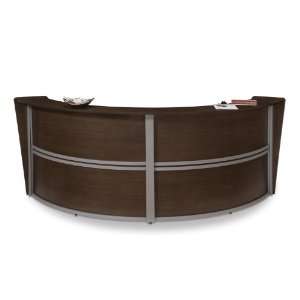  Marque Curved Double Reception Station Maple/Silver 