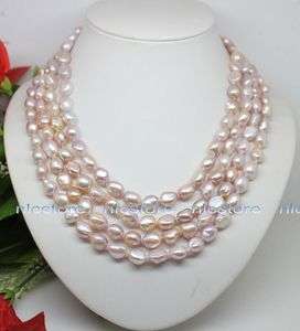 76 high luster lavender baroque pearl long necklace  