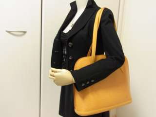 Louis Vuitton Authentic Lussac EPI Leather Yellow Shoulder Tote Bag 