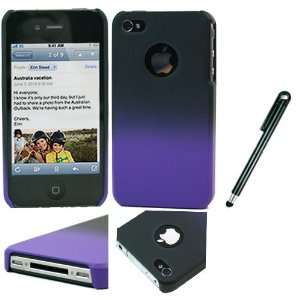 Tone Purple Black Hard Shell Case for Apple iPhone 4S and iPhone 