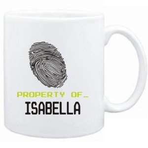  Mug White  Property of _ Isabella   Fingerprint  Female 