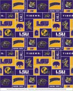 College LSU Louisiana State University Tigers Tiger Print Fleece 