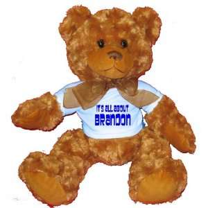  Its All About Brandon Plush Teddy Bear with BLUE T Shirt 