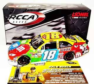 2011 Kyle Busch #18 AUTOGRAPHED *Jeff Byrd 500 Victory* 1/24th Lionel 