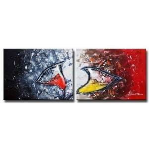  Making a Splash Hand Painted Canvas Art Oil Painting 