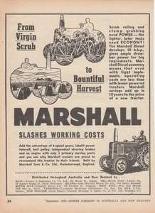 Vintage 1952 FIELD MARSHALL 40 B.H.P. TRACTOR Advertisement  